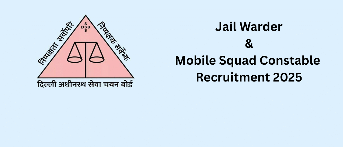 Jail Warder & Mobile Squad Constable Recruitment 2025