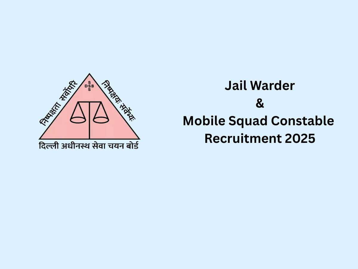Jail Warder & Mobile Squad Constable Recruitment 2025