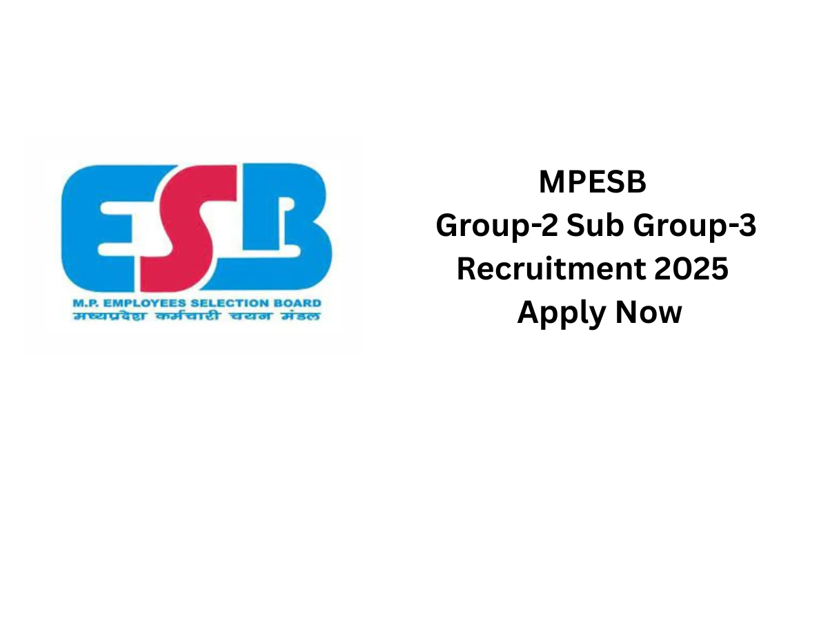MPESB Group-2 Sub Group-3 Recruitment 2025 | Apply Now