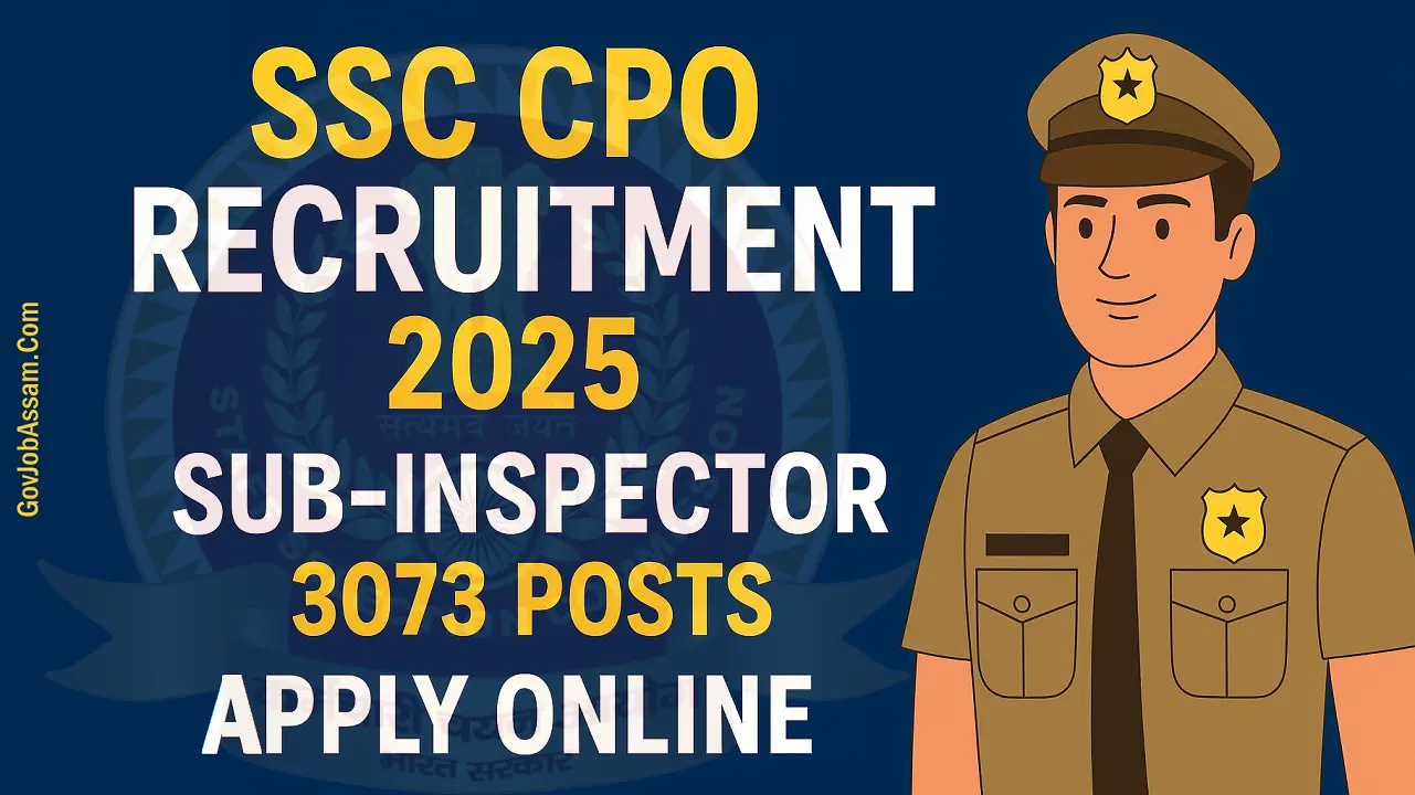 SSC CPO Recruitment 2025 For 3037 Sub-Inspector in New Delhi | Apply Now