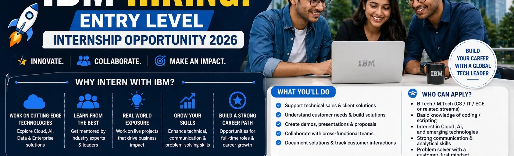IBM Hiring Entery Level internship opportunity 2026
