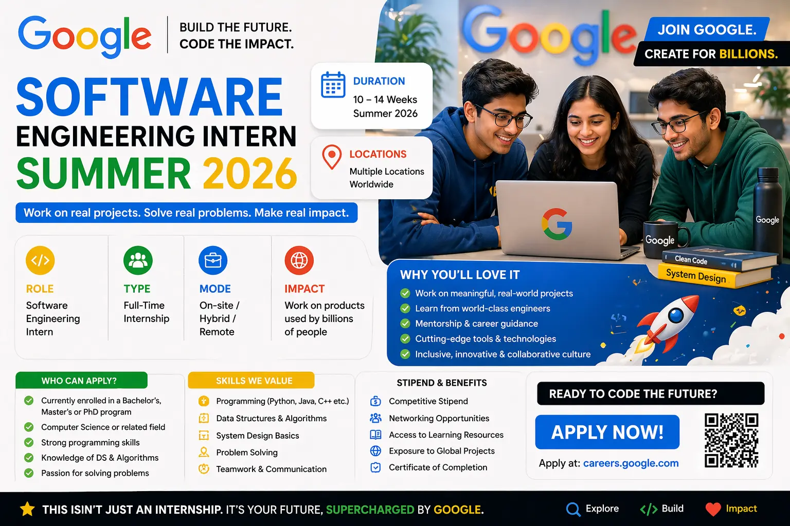 Google Software Engineering Intern Summer 2026