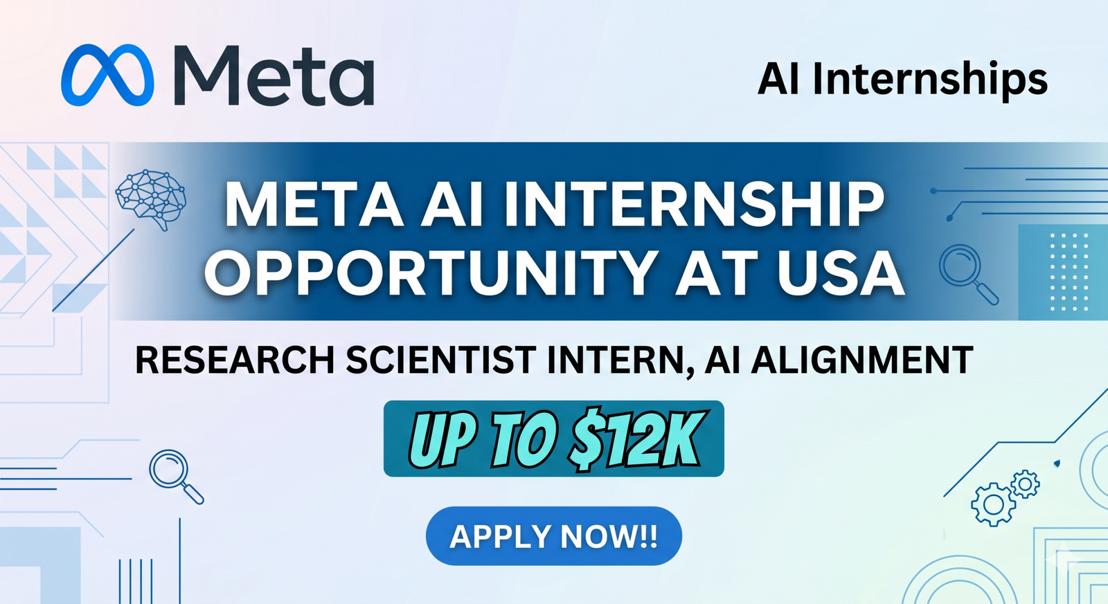 Meta AI Internship Opportunity at USA | Upto $12k | Apply Now!!