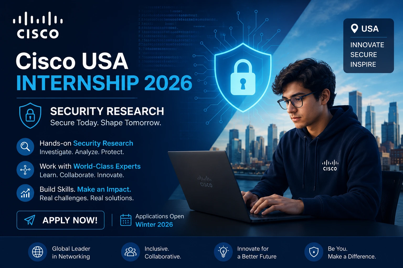 Cisco USA Internship 2026 | Security Research | Apply Now!