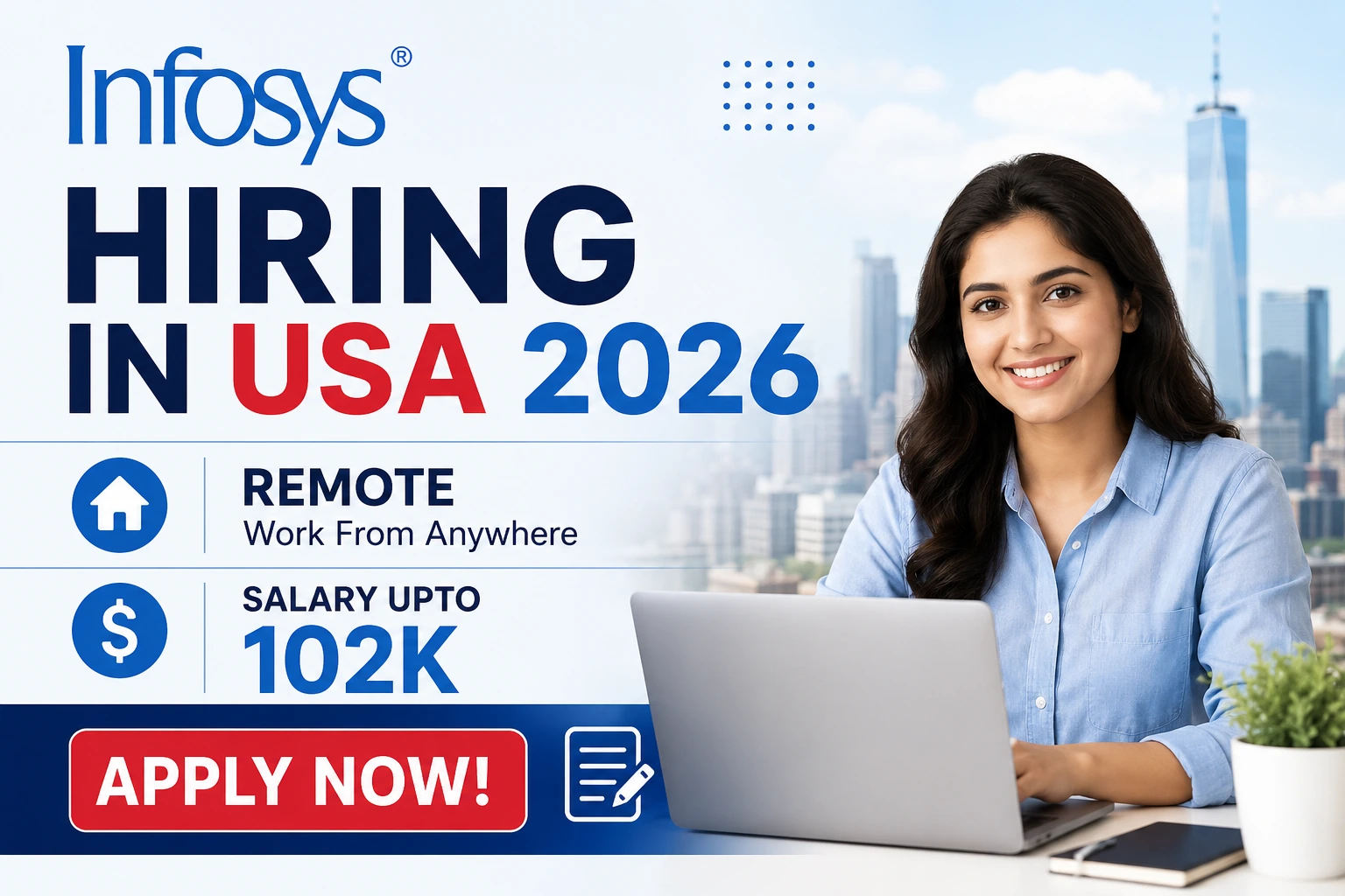 Infosys Hiring in the USA 2026 | Remote | Salary Upto 102k | Apply Now!