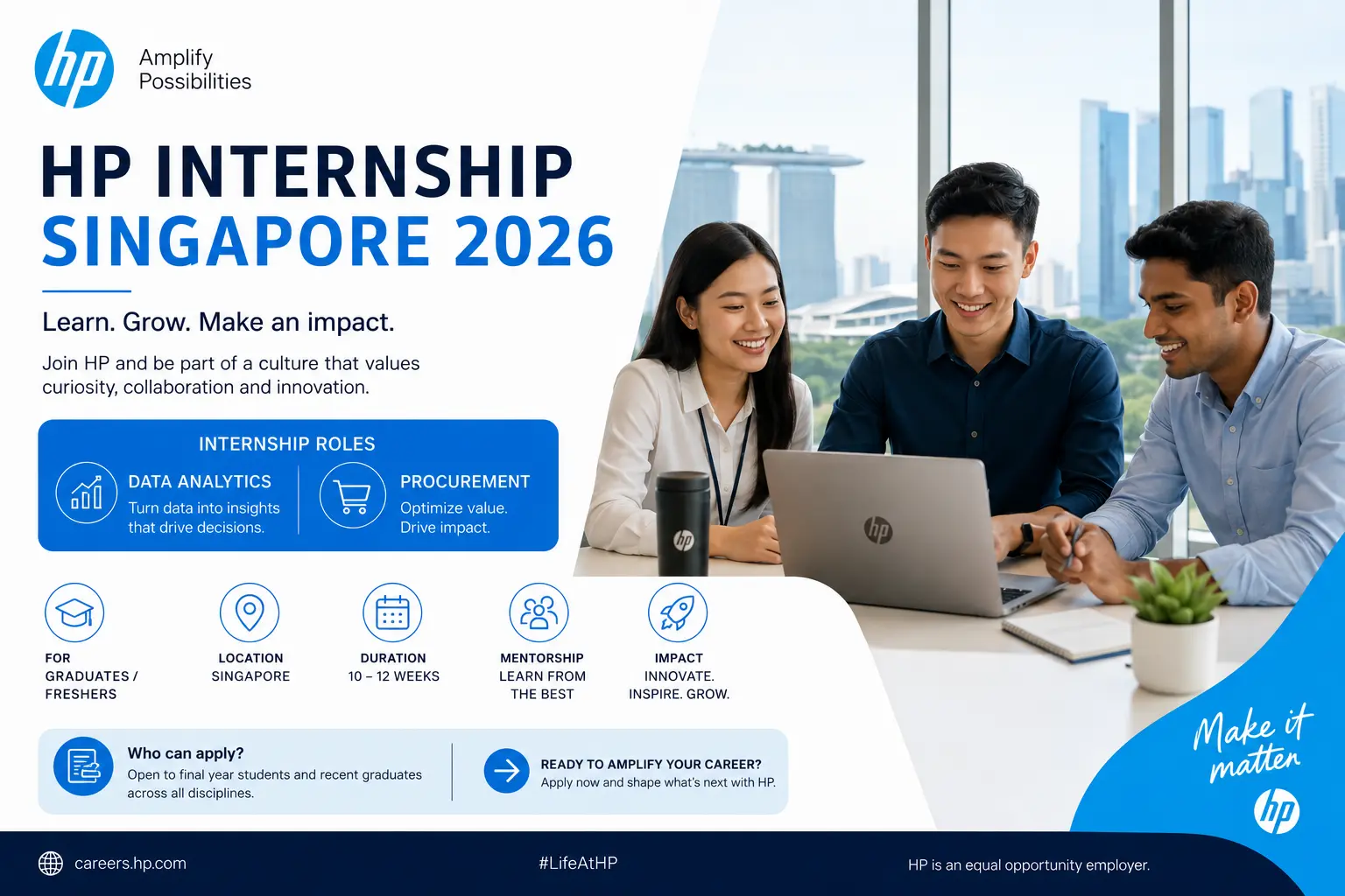 HP Internship Singapore 2026 | Graduates/Freshers | Data Analytics & Procurement