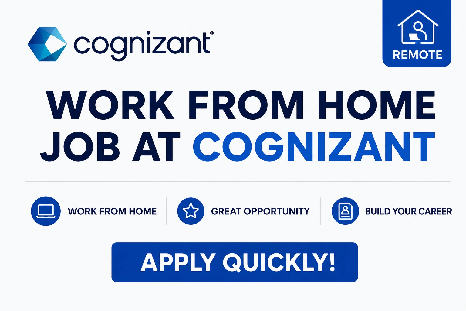 Work From Home Job at Cognizant | Remote | Apply Quickly!