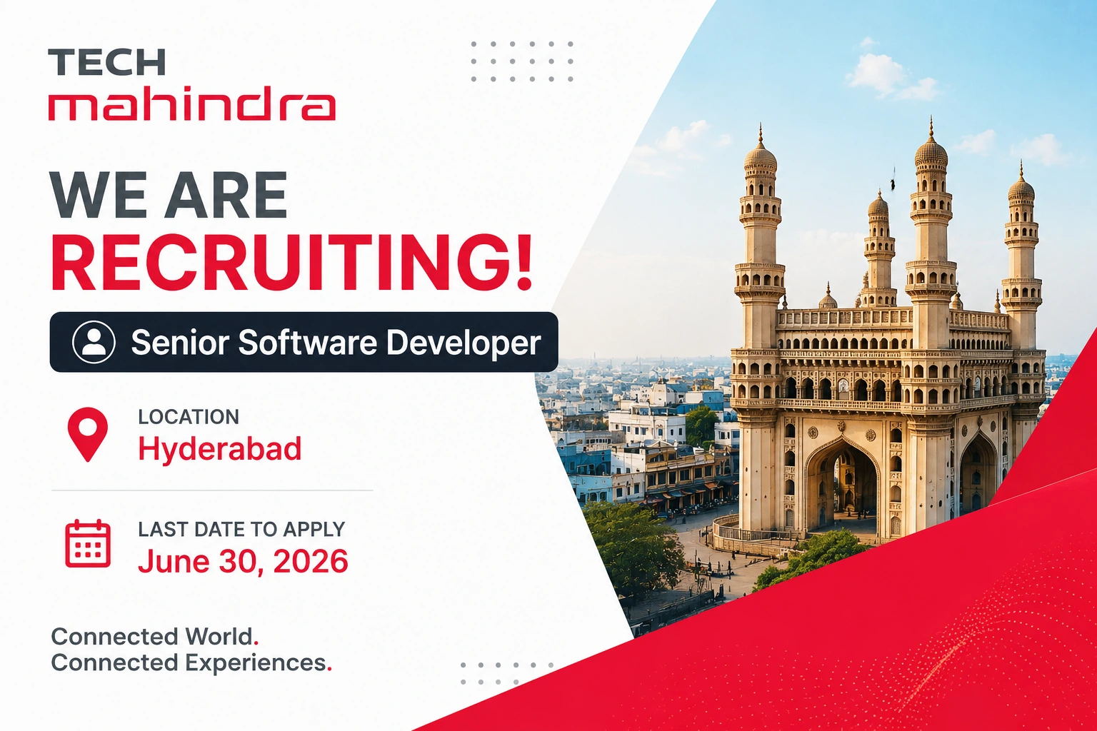 Tech Mahindra Recruiting in Hyderabad | Software Developer | Apply Quickly!
