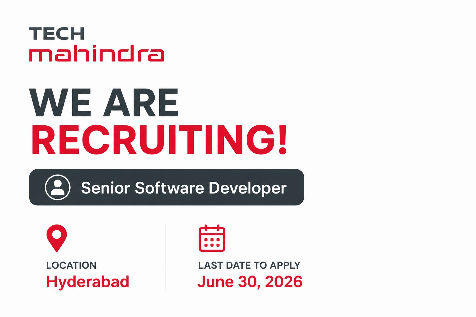 Tech Mahindra Recruiting in Hyderabad
