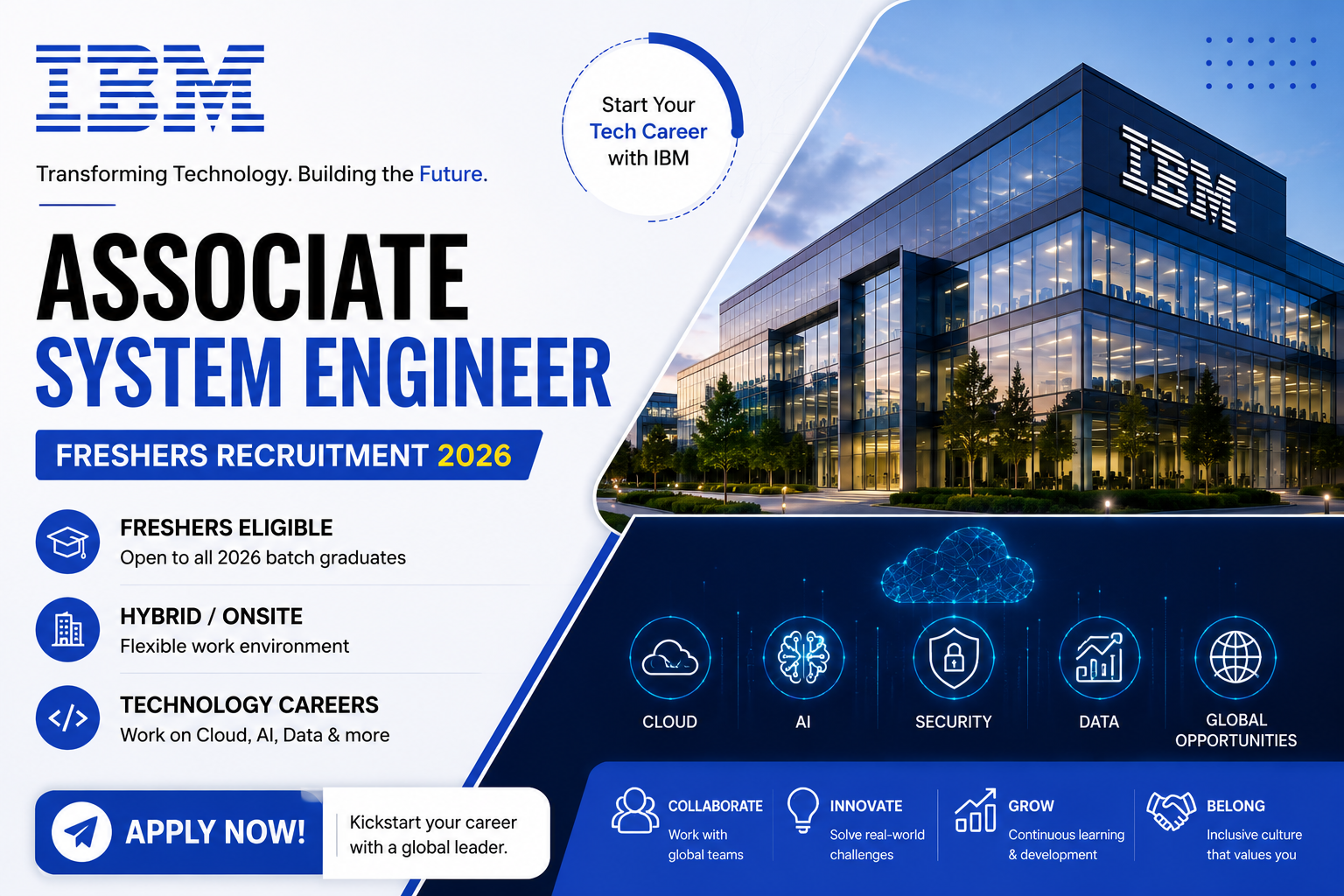 IBM Internship 2026 | Associate System Engineer | Freshers Apply Now