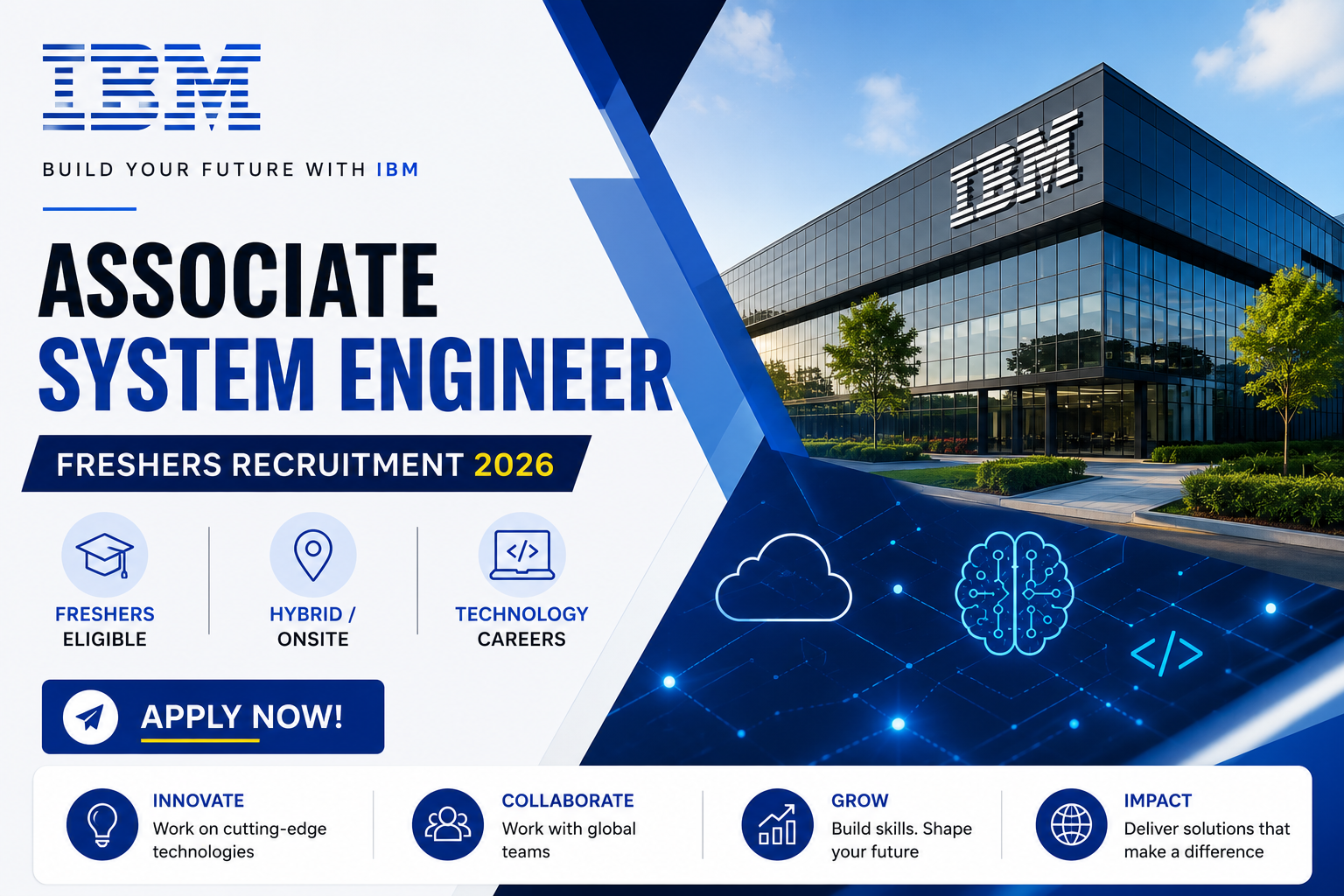 IBM Internship 2026 | Associate System Engineer | Freshers Apply Now