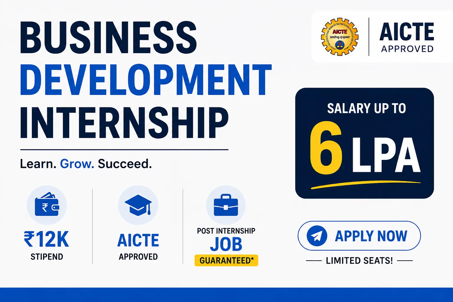  Business Development Internship | ₹12k Stipend | AICTE | Guaranteed Job
