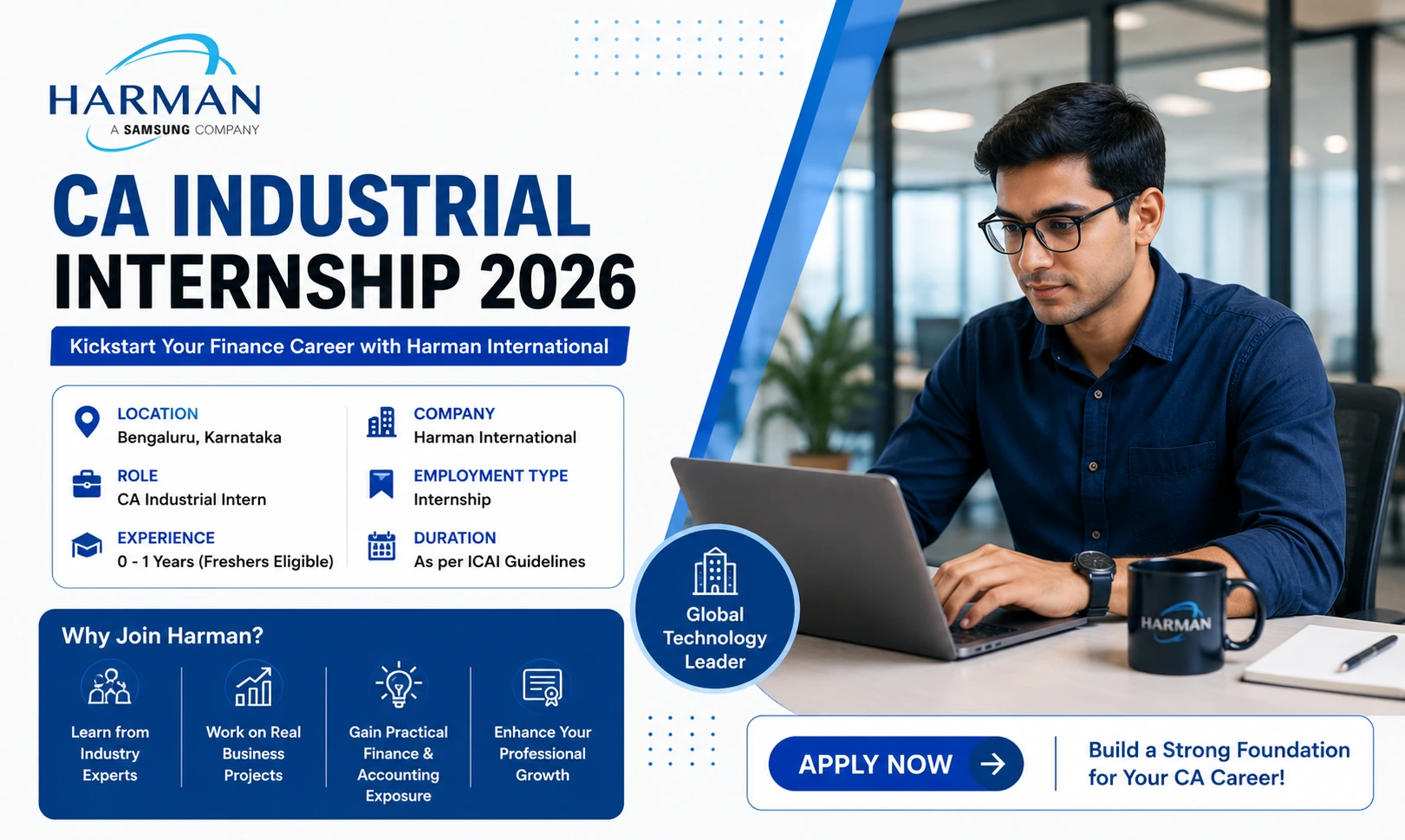Harman International CA Internship 2026 | Apply Now