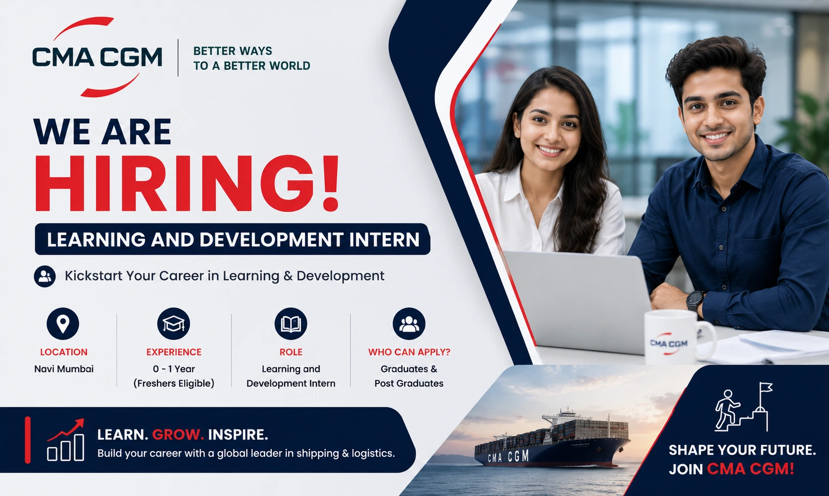 CMA CGM Internship 2026 | Learning- Development Intern Role
