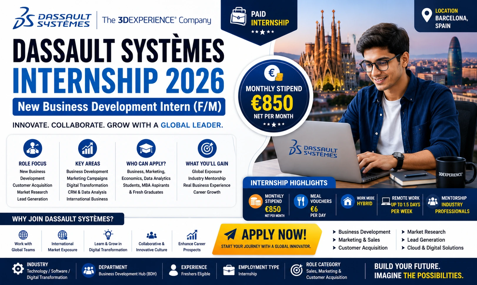 Dassault Systemes Internship 2026 | New Business Development Intern