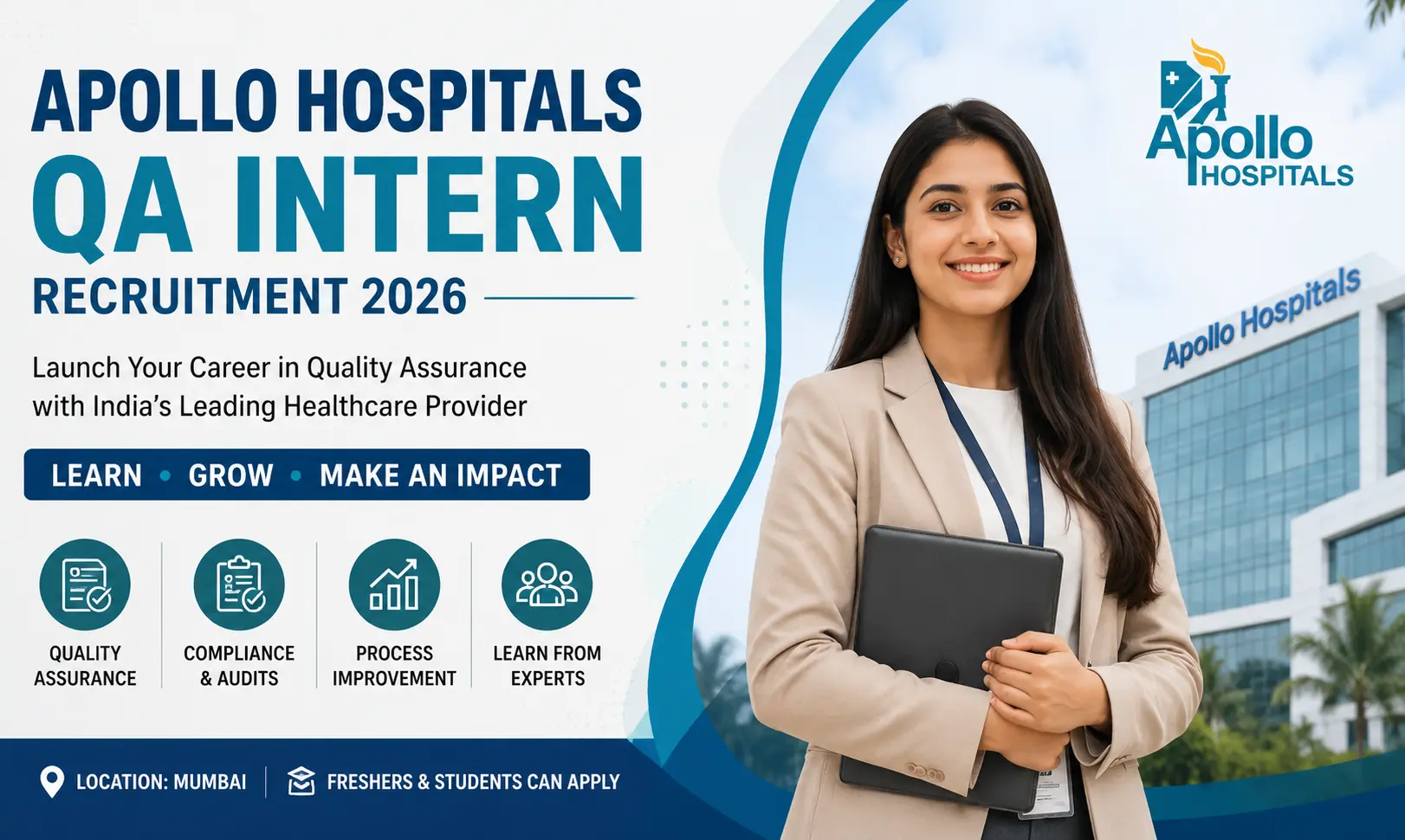 Apollo Hospitals Internship 2026 | QA Intern for Freshers