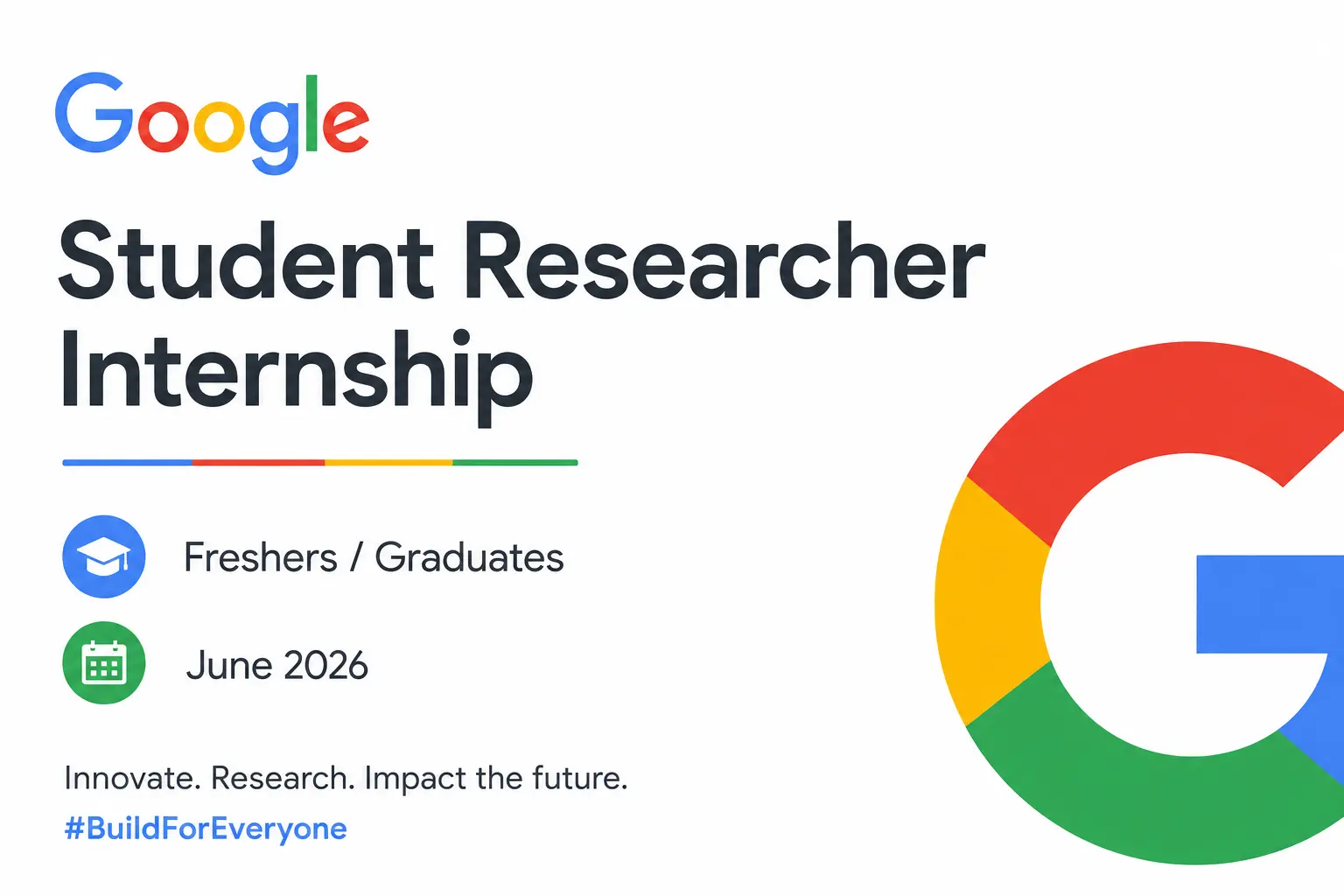 Google Student Researcher Internship